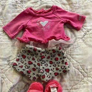 American girl doll lovely leopard pjs